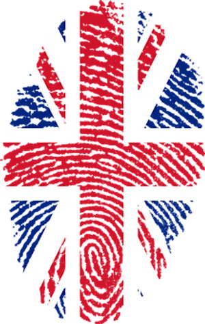 Union Jack Fingerprint Art PNG image