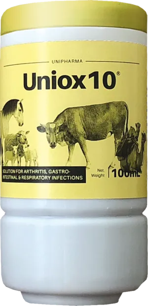 Uniox10 Veterinary Medicine Bottle PNG image