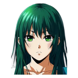 Unique Anime Character: Green Hair Png Download 05232024 PNG image