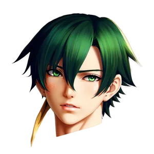 Unique Anime Character: Green Hair Png Download Tih42 PNG image