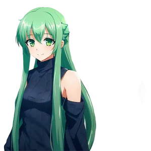 Unique Green Haired Anime Png Download Rgj PNG image
