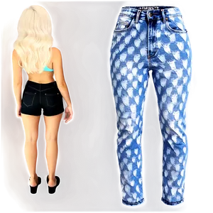 Unique Jean Print PNG Cjc