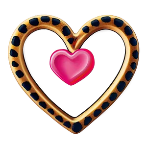 Unique Leopard Heart Motif PNG Rqn PNG