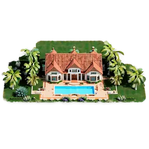 Unique Mansion Feature PNG Iak PNG