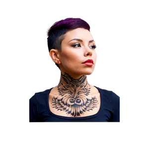 Unique Neck Tattoo Models PNG 19 PNG