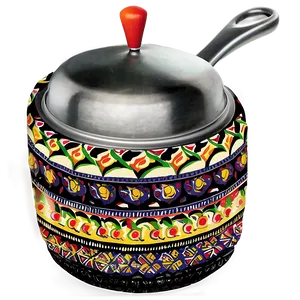 Unique Patterned Cooking Pot PNG Onj86 PNG
