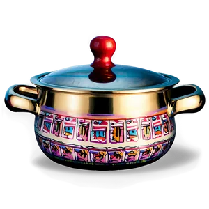 Unique Patterned Cooking Pot PNG Tvy37 PNG