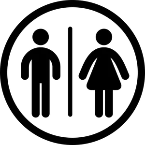 Unisex Bathroom Sign Icon PNG image