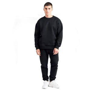 Unisex Black Oversized Sweatshirt Png 16 PNG image