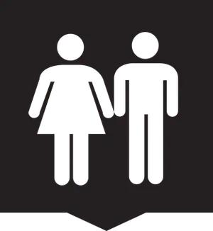 Unisex Restroom Sign PNG image