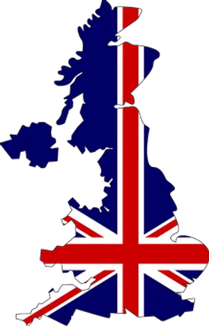 United Kingdom Map Union Jack Overlay PNG image