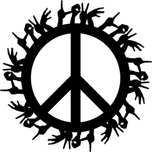 Unity Peace Symbol Silhouette PNG