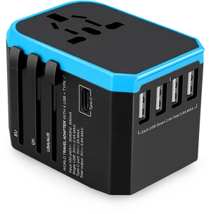 Universal Travel Adapterwith U S B Ports.jpg PNG image