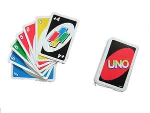 Uno Card Game Fanned Deck PNG image