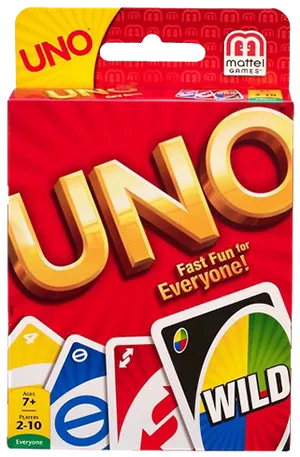 Uno Card Game Packaging PNG image