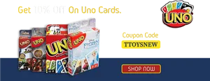 Uno Cards Discount Promotion Banner PNG image