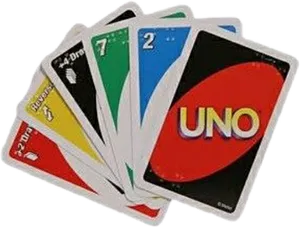 Uno Cards Fanned Out PNG image