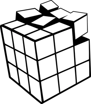 Unsolved Rubiks Cube Illustration PNG image