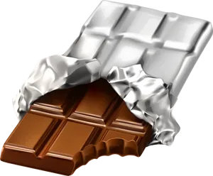 Unwrapped Chocolate Bar Illustration
