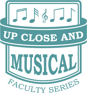 Up Closeand Musical Faculty Series Logo PNG image