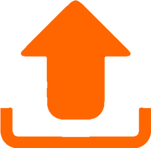 Upload Icon Orange Arrow PNG image