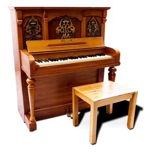 Upright Piano In A Classroom PNG 06272024