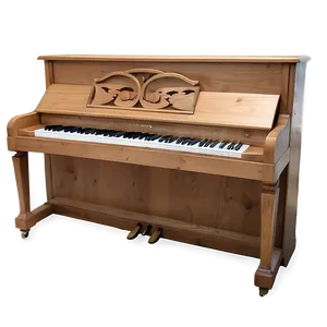 Upright Piano In Natural Light Oak PNG 06272024 PNG