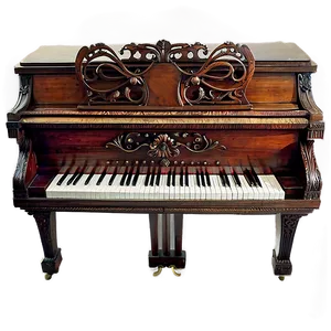 Upright Piano In Victorian Style PNG 06272024 PNG