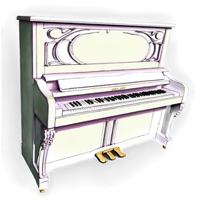 Upright Piano With Bench Png 27 PNG image