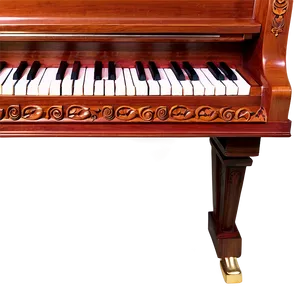 Upright Piano With Detailed Carvings Png Xni2 PNG image