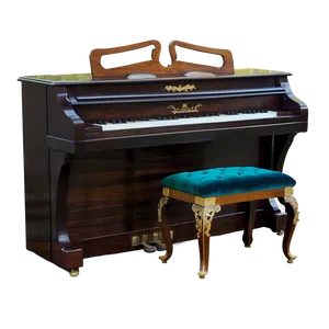 Upright Piano With Velvet Cover PNG Tio PNG