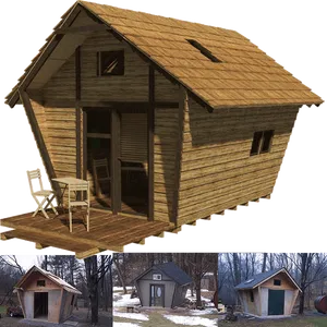 Upside Down House Optical Illusion PNG image