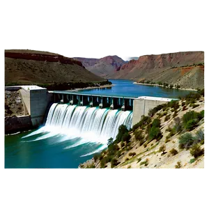 Upstream View Of Canyon Dam PNG 41