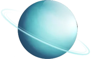 Uranus Planet Rings Illustration PNG image