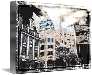 Urban Architecture Contrast Art PNG image