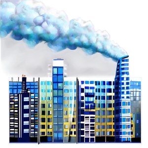 Urban City Smoke Pollution PNG 05232024 PNG