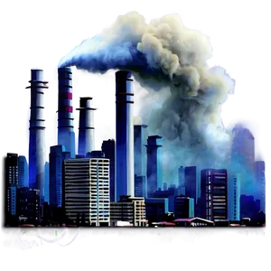 Urban City Smoke Pollution PNG 05232024 PNG
