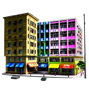 Urban City Street PNG Oxm