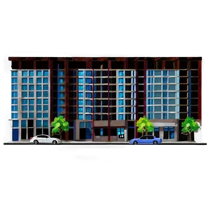 Urban Commercial Building PNG 12