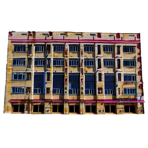 Urban Commercial Building PNG Fus