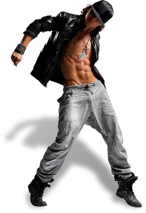 Urban Dance Move Male Dancer PNG