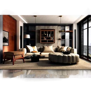 Urban Living Room Atmosphere Png Gtf PNG image