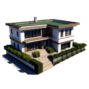 Urban Mansion Sketch PNG 45