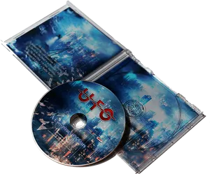 Urban Nightscape C D Caseand Disc PNG