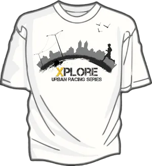 Urban Racing Series T Shirt Design PNG