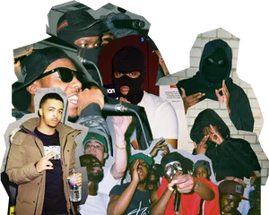 Urban Rap Collage PNG image