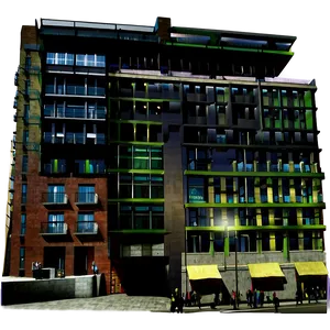 Urban Scene Drawing PNG 35