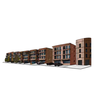 Urban Scene Drawing PNG Yws
