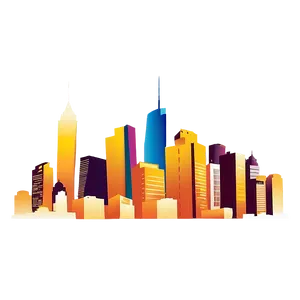 Urban Skyline Silhouette PNG 71