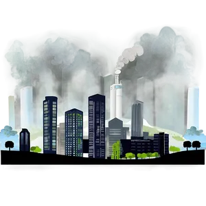 Urban Smog Landscape Png Qcw PNG image